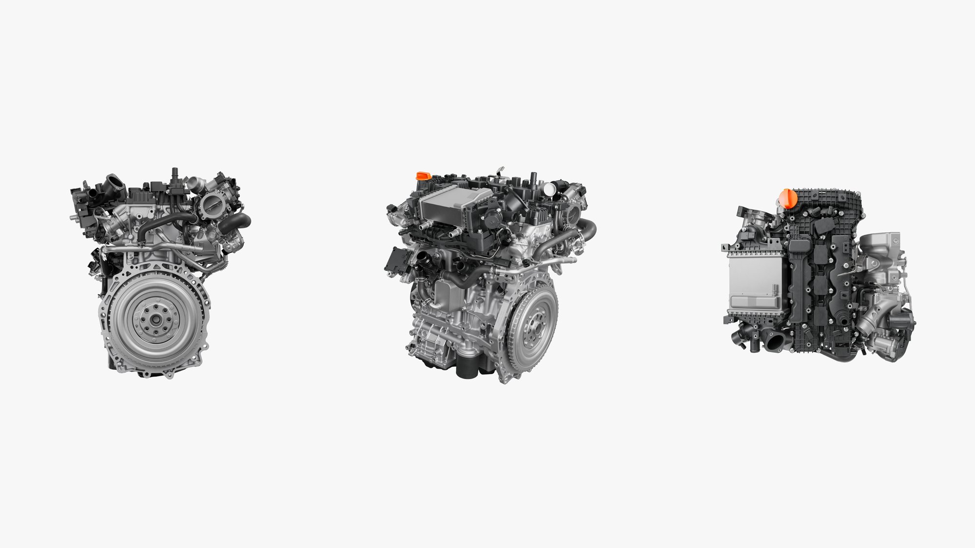 Three angles of a BHE20TDE engine