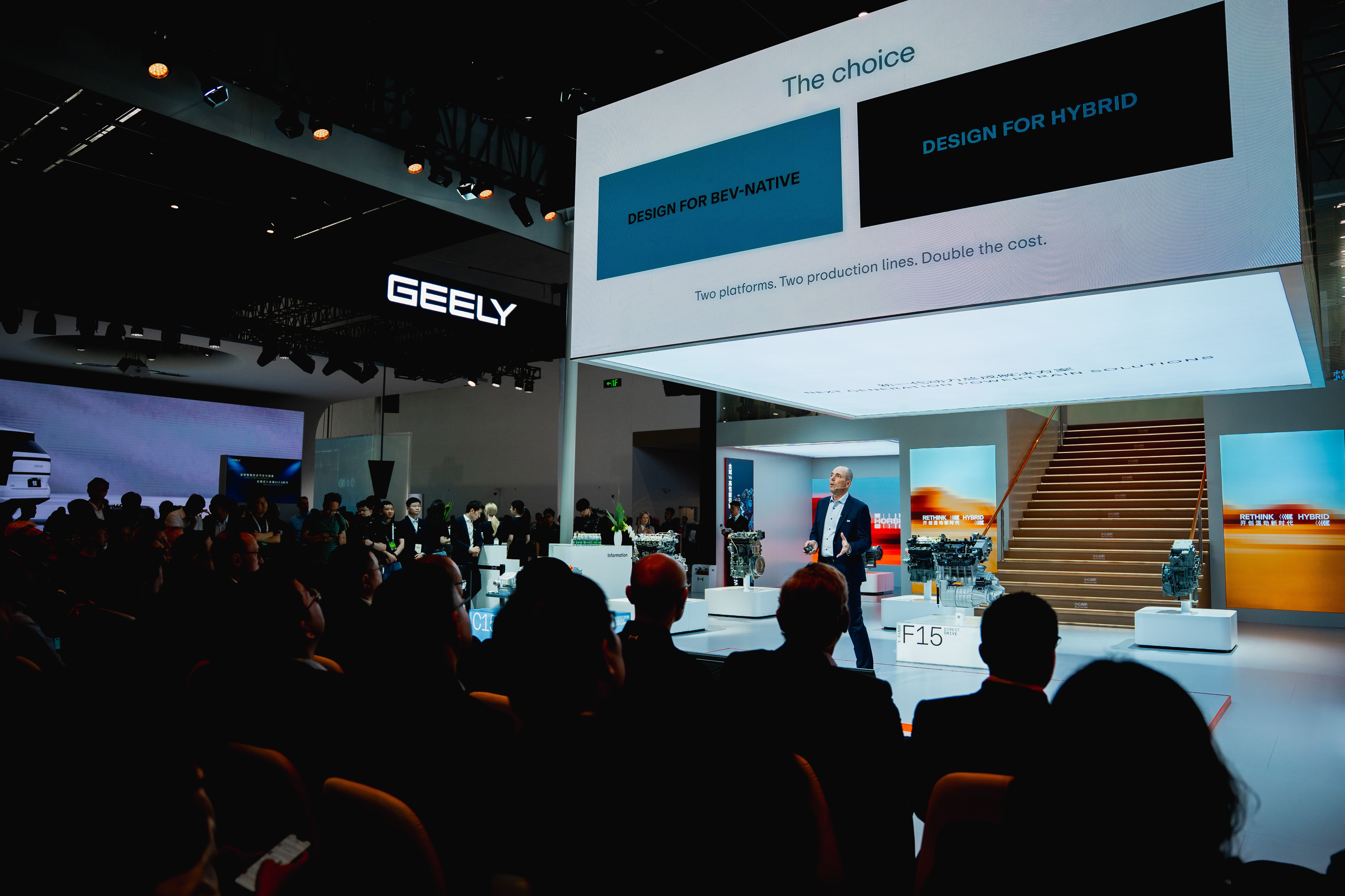 CEO Matias Giannini presenting at the Beijing Auto Show 2026