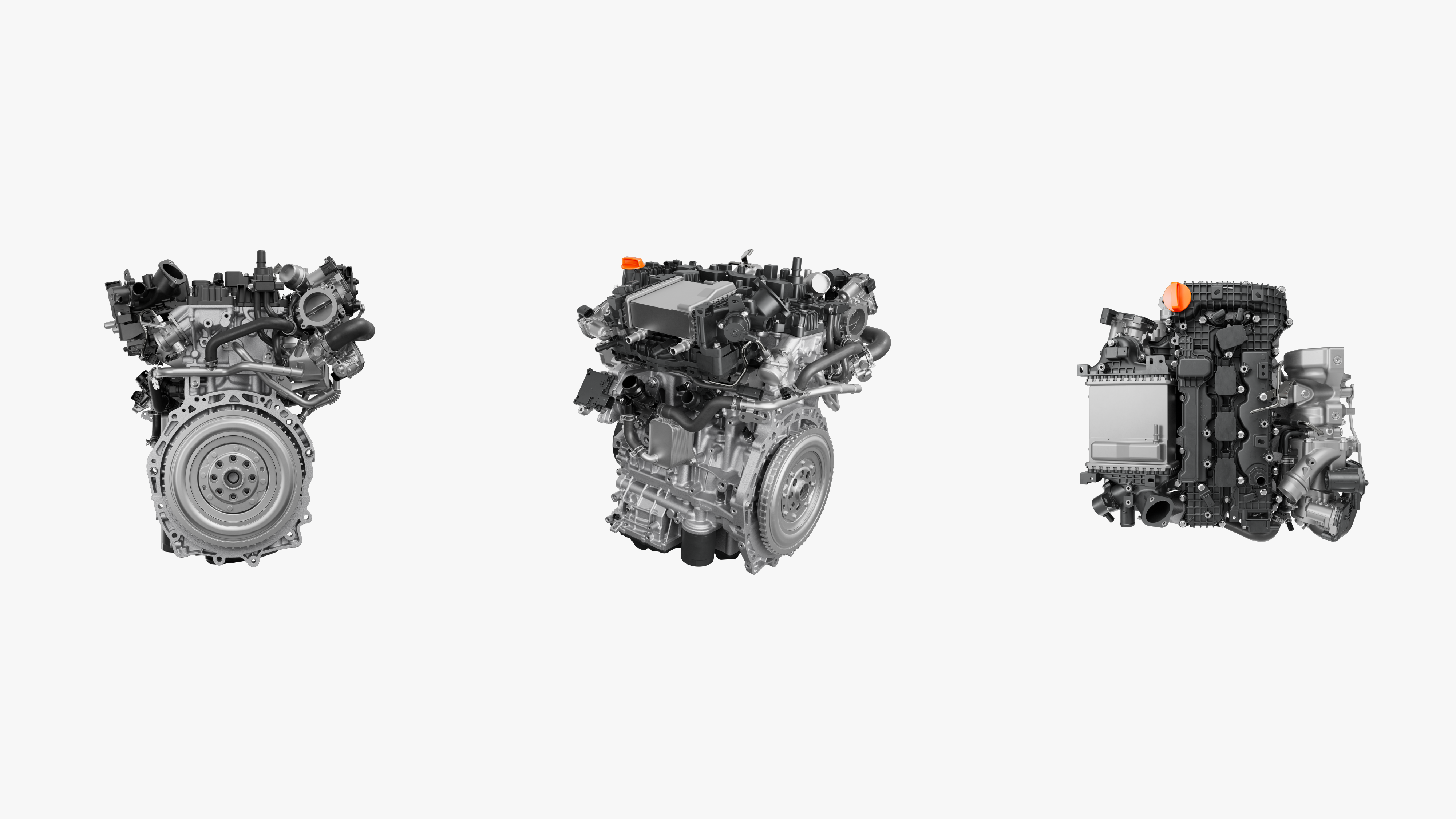 Three angles of a B20 engine