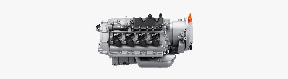 an engine with an orange detail